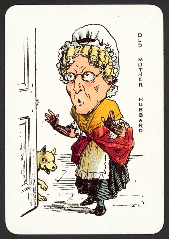 Yaşlı Anne Hubbard (renkli taş) by English School
