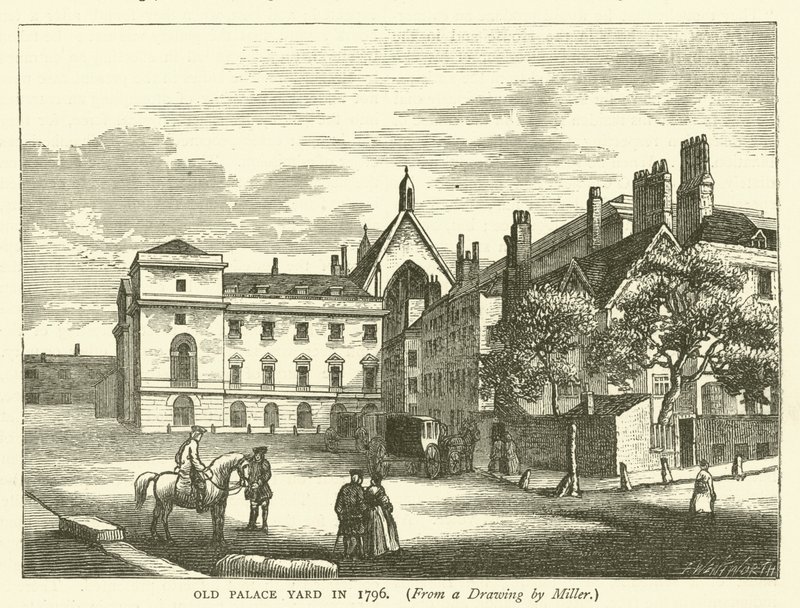 Miller tarafından bir çizimden 1796 yılında Eski Saray Yard (gravür) by English School