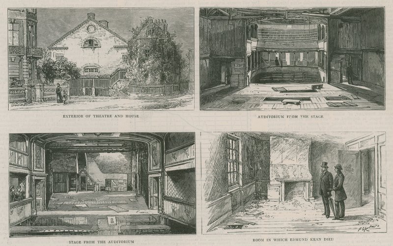 Eski Richmond Tiyatrosu ve Edmund Keans evi, şimdi yıkılıyor by English School