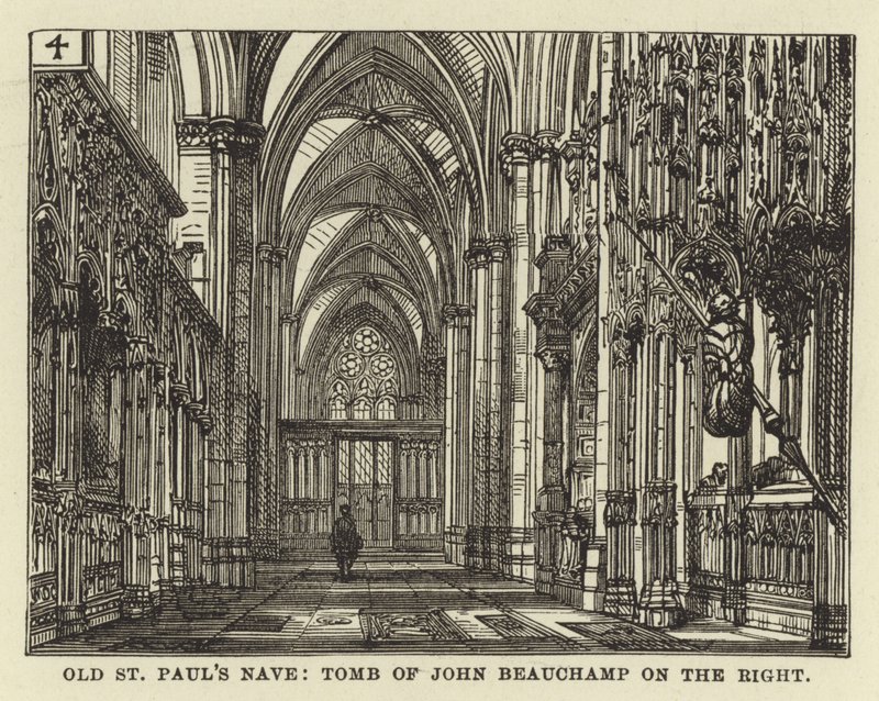 Eski St Pauls Nef, Sağda John Beauchamp