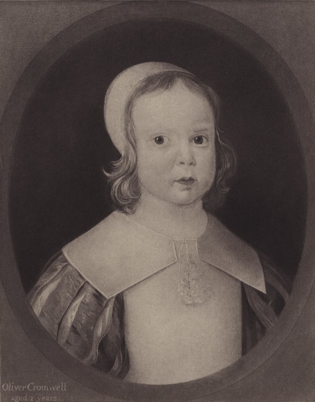 Oliver Cromwell, iki yaşında (taş) by English School