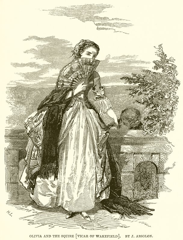 Olivia ve Squire [Wakefield Papazı]. J. Absolon tarafından by English School