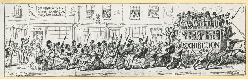 Her on dakikada bir Büyük Sergiye otobüs by English School