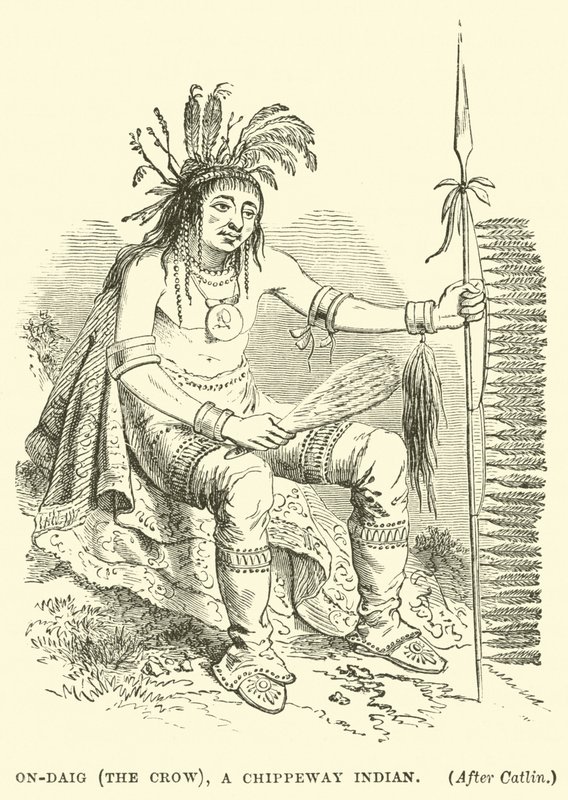 On-Daig (Karga), bir Chippeway Kızılderilisi by English School