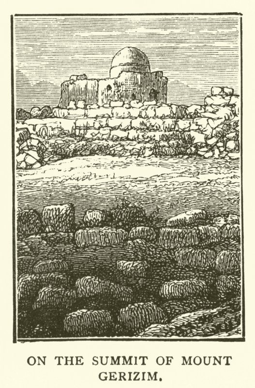 Gerizim Dağı zirvesinde (gravür) by English School
