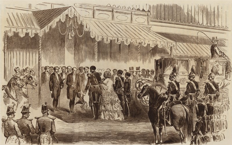 Kristal Sarayın Açılışı, Majestelerinin Gelişi, 1854 by English School