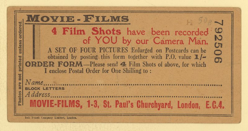 Film filmlerinden hareketsiz görüntüler için sipariş formu by English School