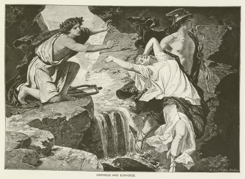 Orpheus ve Eurydice (gravür) by English School