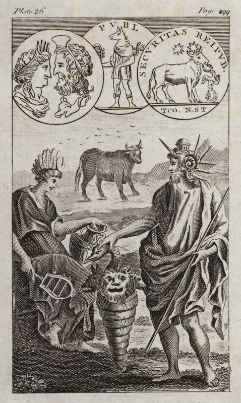 Osiris, Apis, Serapis (gravür) by English School