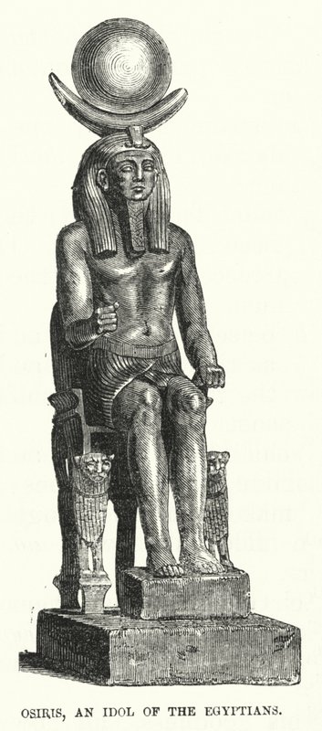 Osiris, Mısırlıların bir idolü (gravür) by English School