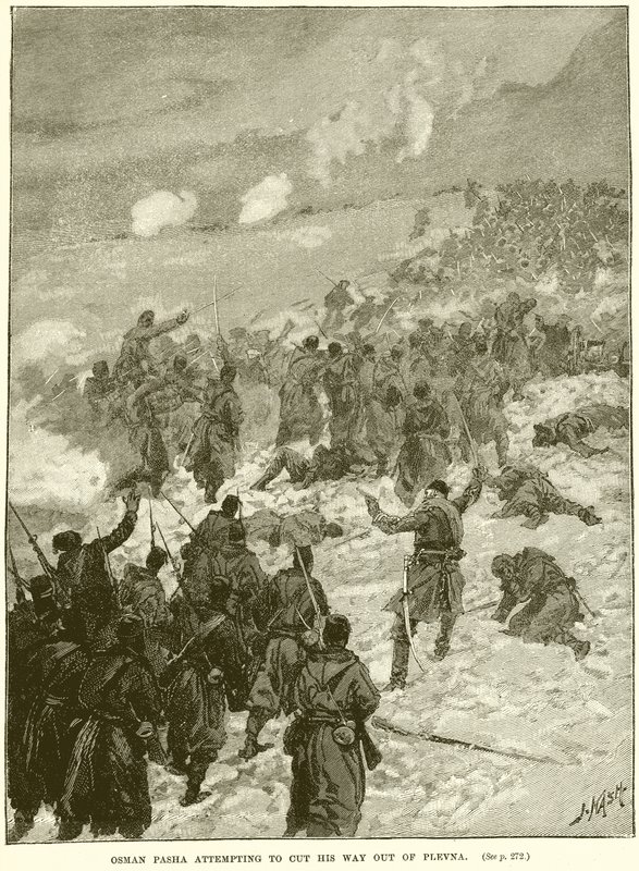 Osman Paşa, Plevne Çıkışını Kesmeye Çalışıyor by English School