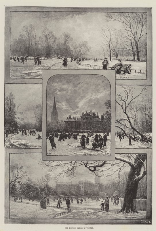 Kışın Londra Parklarımız (litho) by English School