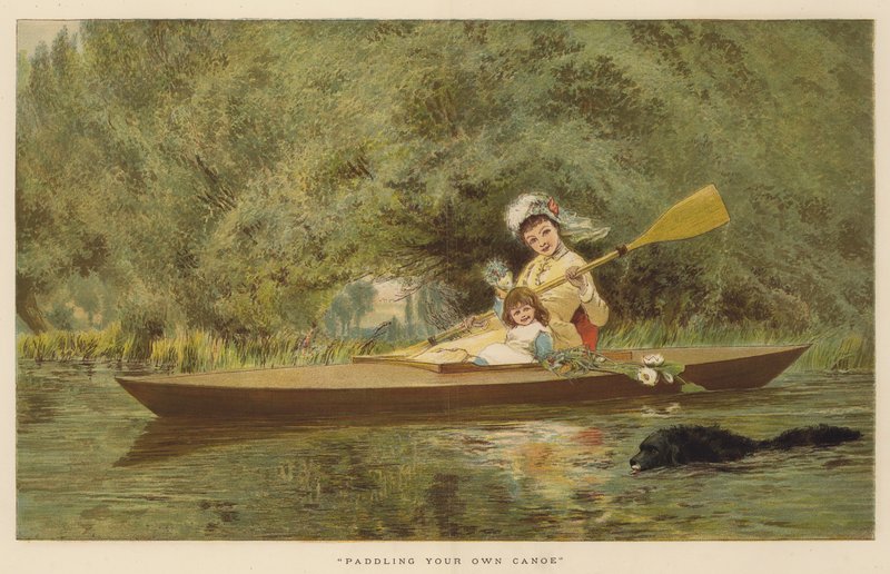 Kendi Kanonuzu (chromolitho) kürek çekmek by English School