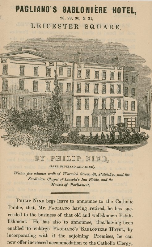 Paglianos Sablonniere Otel, Leicester Meydanı, Londra by English School