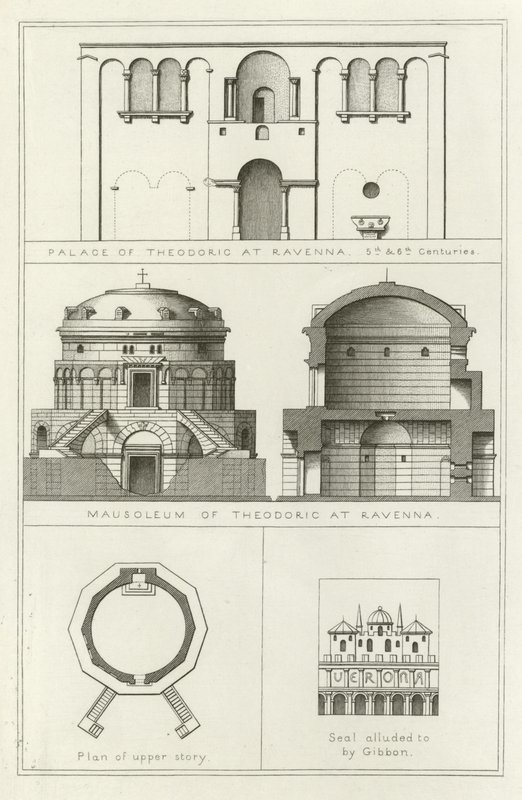 Theodoric Sarayı ve Mozolesi, Ravenna, İtalya, 5. ve 6. Yüzyıllar by English School