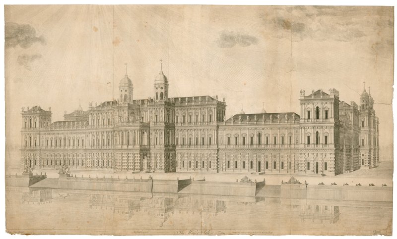 Whitehall Sarayı. 1748 yayınlandı by English School