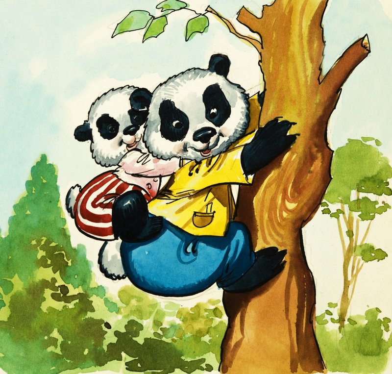 Pandalar ağaca tırmanıyor by English School