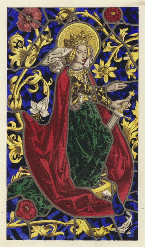 Boyalı Cam Panel (chromolitho) by English School