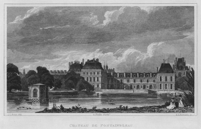 Paris, Château De Fontainebleau (gravür) by English School