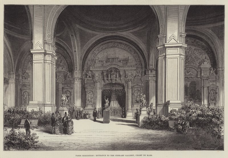 Paris Sergisi, Güzel Sanatlar Galerisi Girişi, Champ de Mars (gravür) by English School