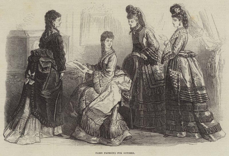 Ekim için Paris Modası (gravür) by English School