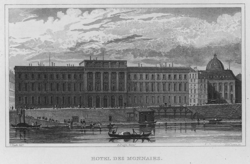 Paris, Hotel Des Monnaies (gravür) by English School