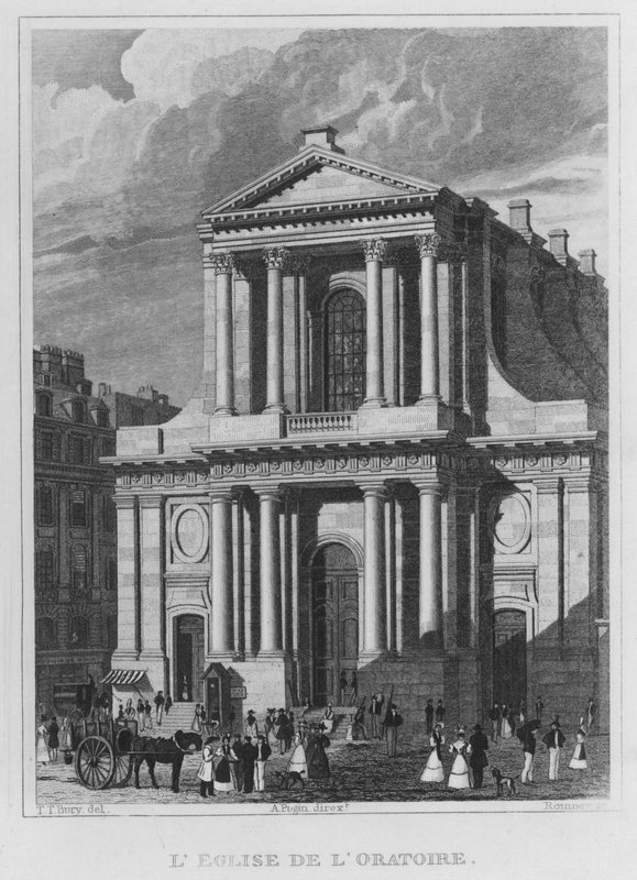 Paris, Hitabet Kilisesi (gravür) by English School