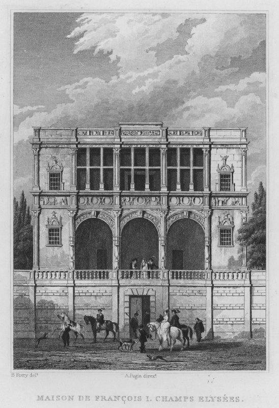 Paris, François Evi I, Champs Elysees (gravür) by English School