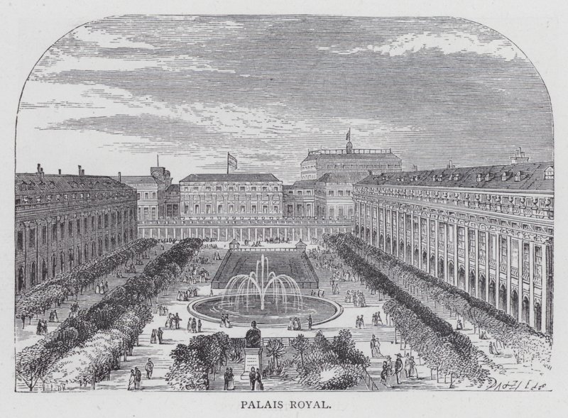 Paris, Palais Royal (gravür) by English School