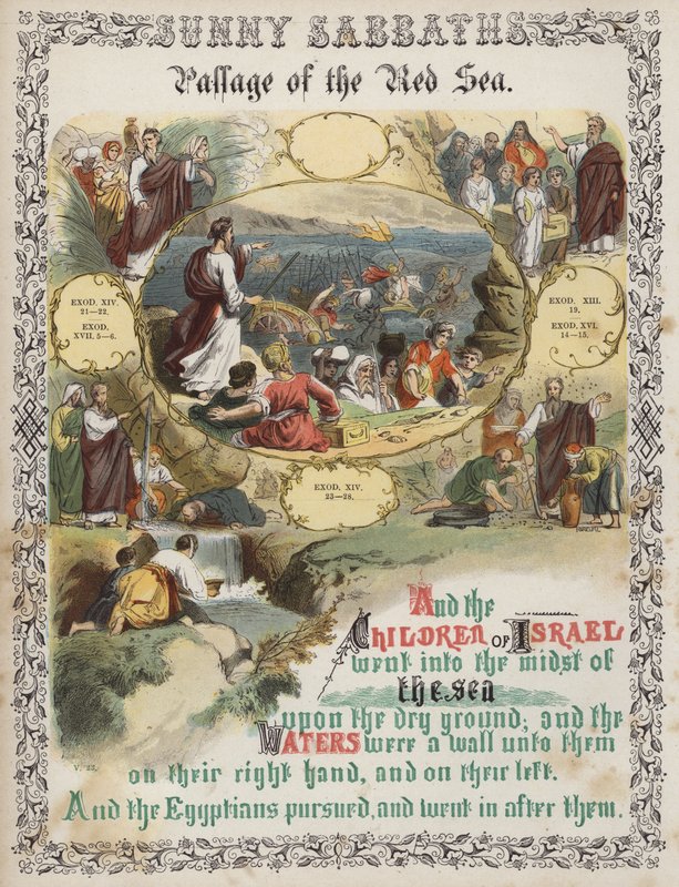 Kızıldeniz Geçidi (renkli gravür) by English School