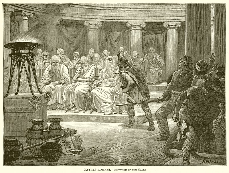 Romalı Babalar.--Galyalıların Ziyareti by English School