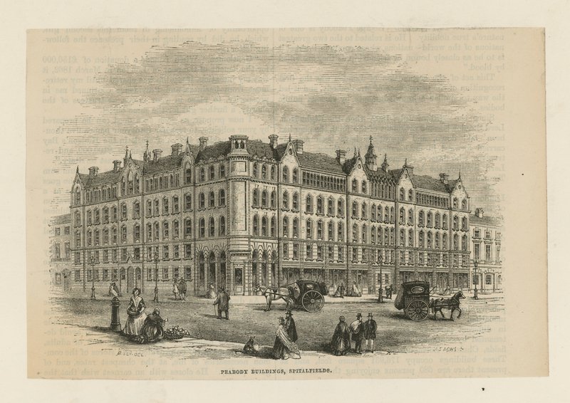 Spitalfields sınırlarındaki Peabody Binaları by English School