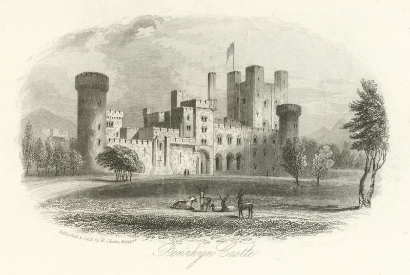 Penrhyn Kalesi, Llandygai, Galler by English School