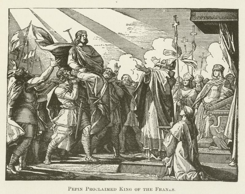 Pepin, Frankların Kralı ilan edildi by English School