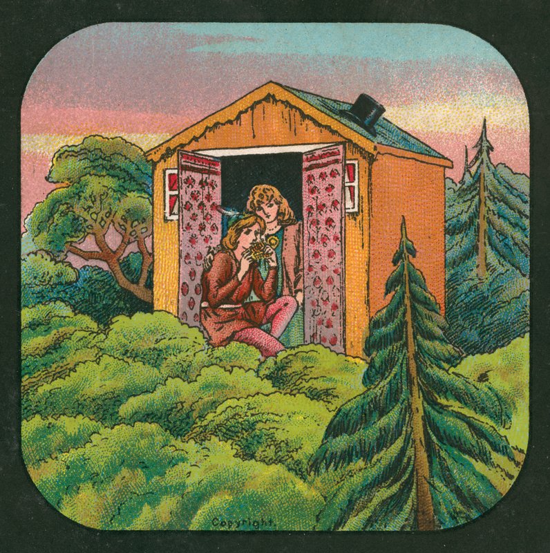 Peter Pan, fener kaydırağı, c 1910 (renkli lito) by English School