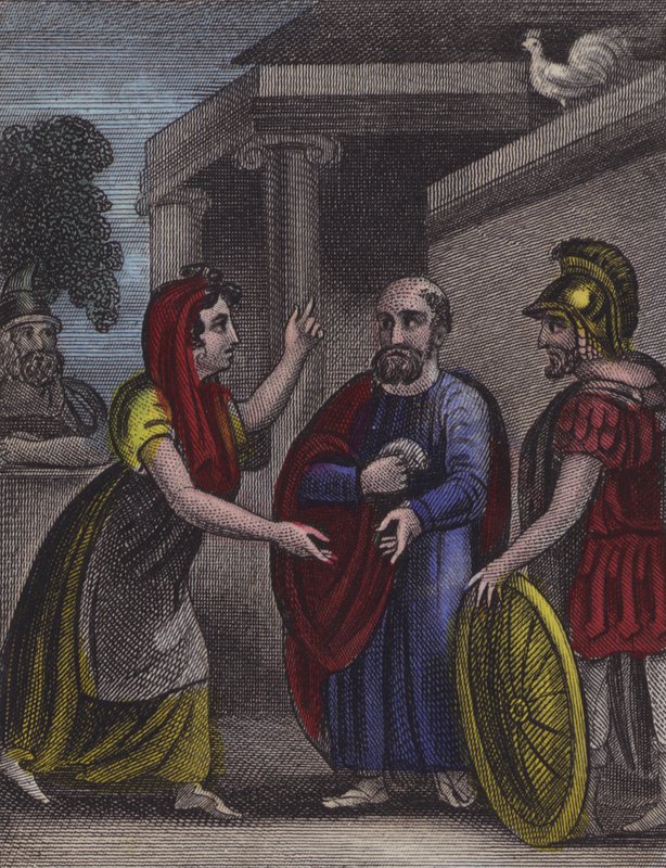Petrus mübarek Rabbini inkar etti... (renkli gravür) by English School
