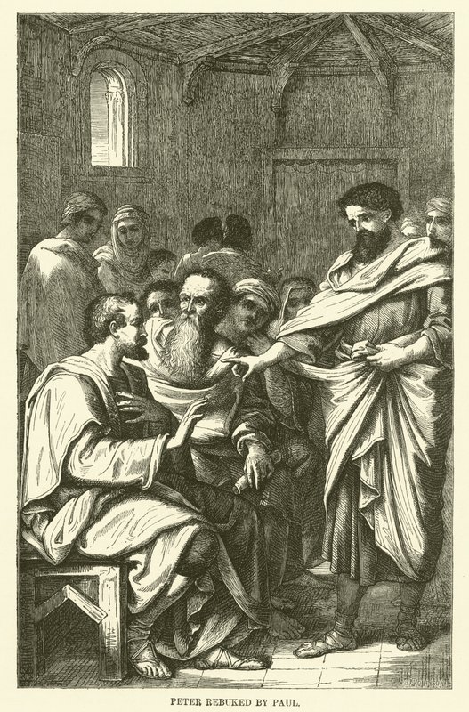 Peter, Paul tarafından azarlandı (gravür) by English School