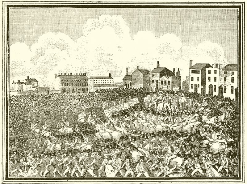 Peterloo katliamı by English School