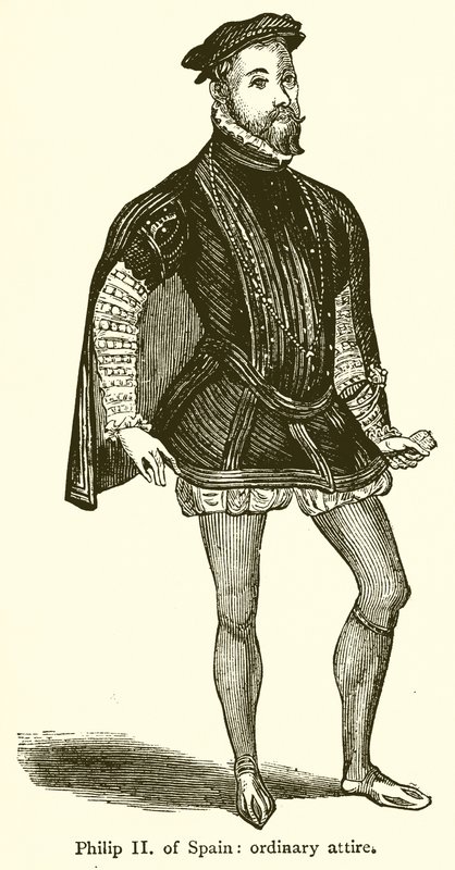 İspanya Kralı II. Philip: Sıradan Kıyafet by English School