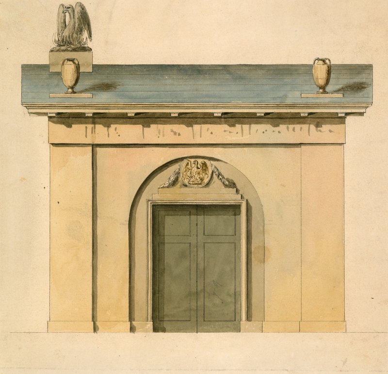Phoenix Fire Engine House, Cockspur Street, Londra (kağıt üzerinde wc) by English School