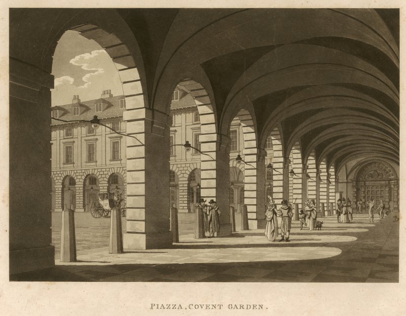 Piazza, Covent Garden, Londra, 1796 by English School