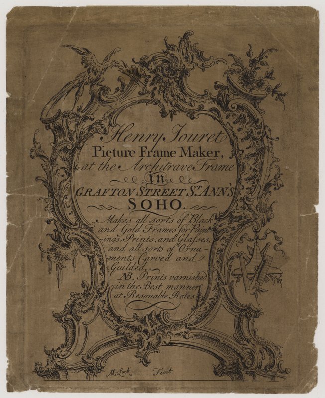 Resim Çerçevesi Yapıcı, Henry Jouret, ticari kart by English School