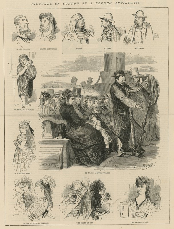 Fransız bir sanatçıdan Londra resimleri by English School