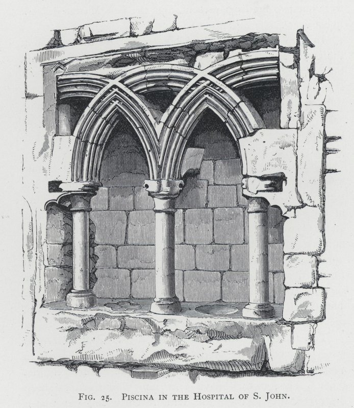 S John Hastanesinde Piscina (gravür) by English School