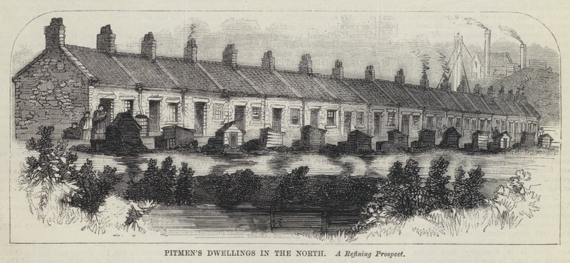 Kuzeydeki Pitmen Konutları (gravür) by English School