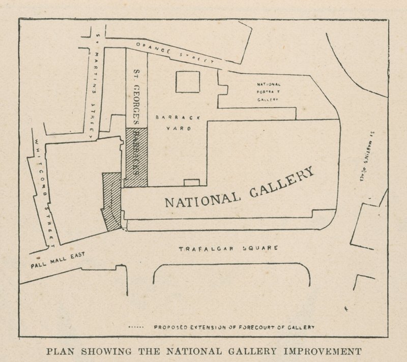 Ulusal Galeri gelişimini gösteren plan by English School