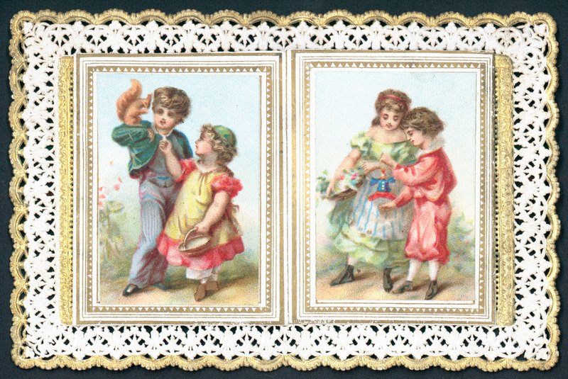 Bir sincap ve oyuncaklarla oynamak, Noel Kartı by English School