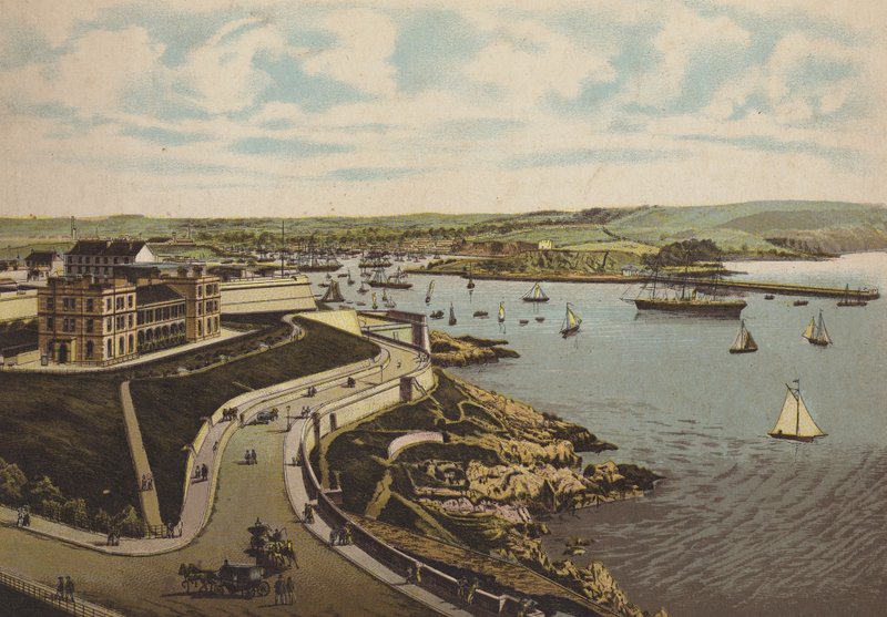Plymouth: Biyoloji Enstitüsü ve Cattewater (renkli taş) by English School