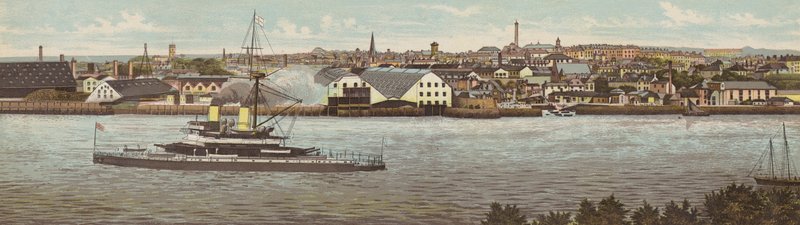 Plymouth: Devonport ve HMS Devastation (renkli taş) by English School