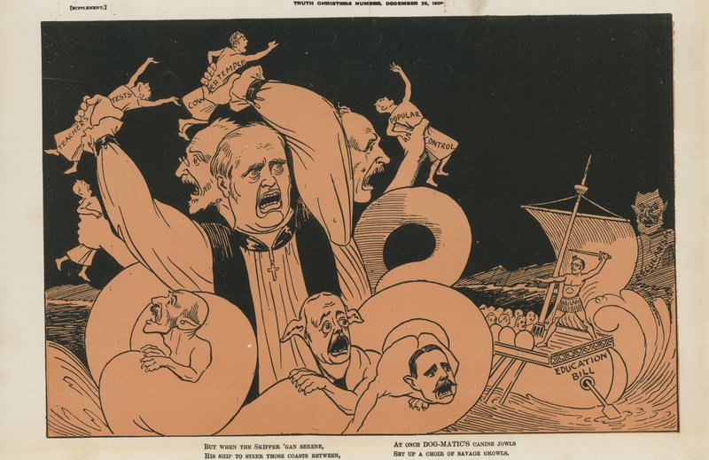 Siyasi karikatür by English School